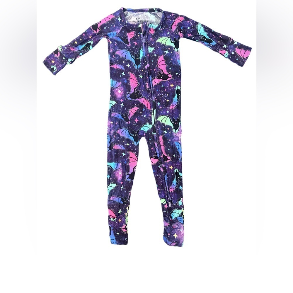 Bums & Roses Galaxy Bat Footie Pajamas 12-18 Months
